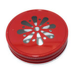 Mason jar lids, Daisy cut, Straw Cut, Santa Claus