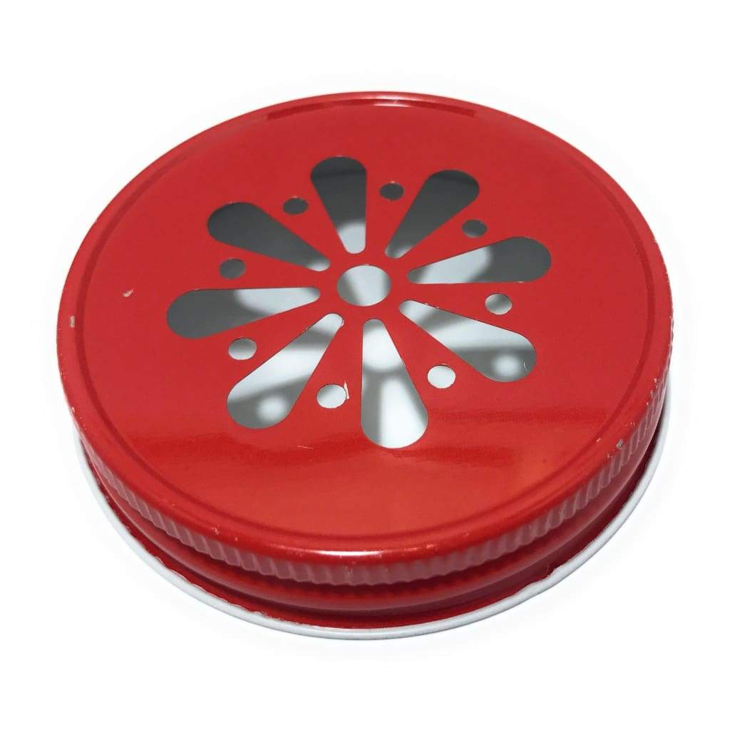 Mason jar lids, Daisy cut, Straw Cut, Santa Claus