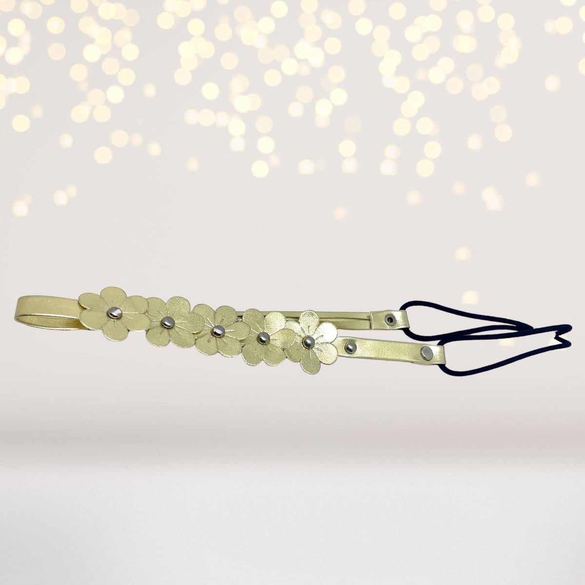 Metallic Flowers Bohemian Wedding Halo Headband
