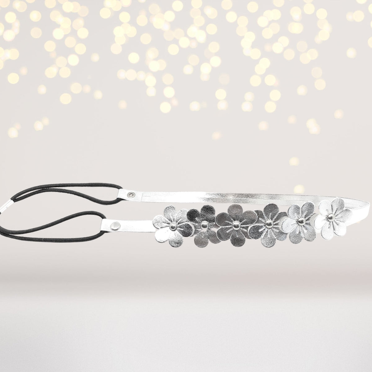 Metallic Flowers Bohemian Wedding Halo Headband