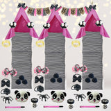 Pink Panda Party Supplies- Slumber Party Pack-you get all this