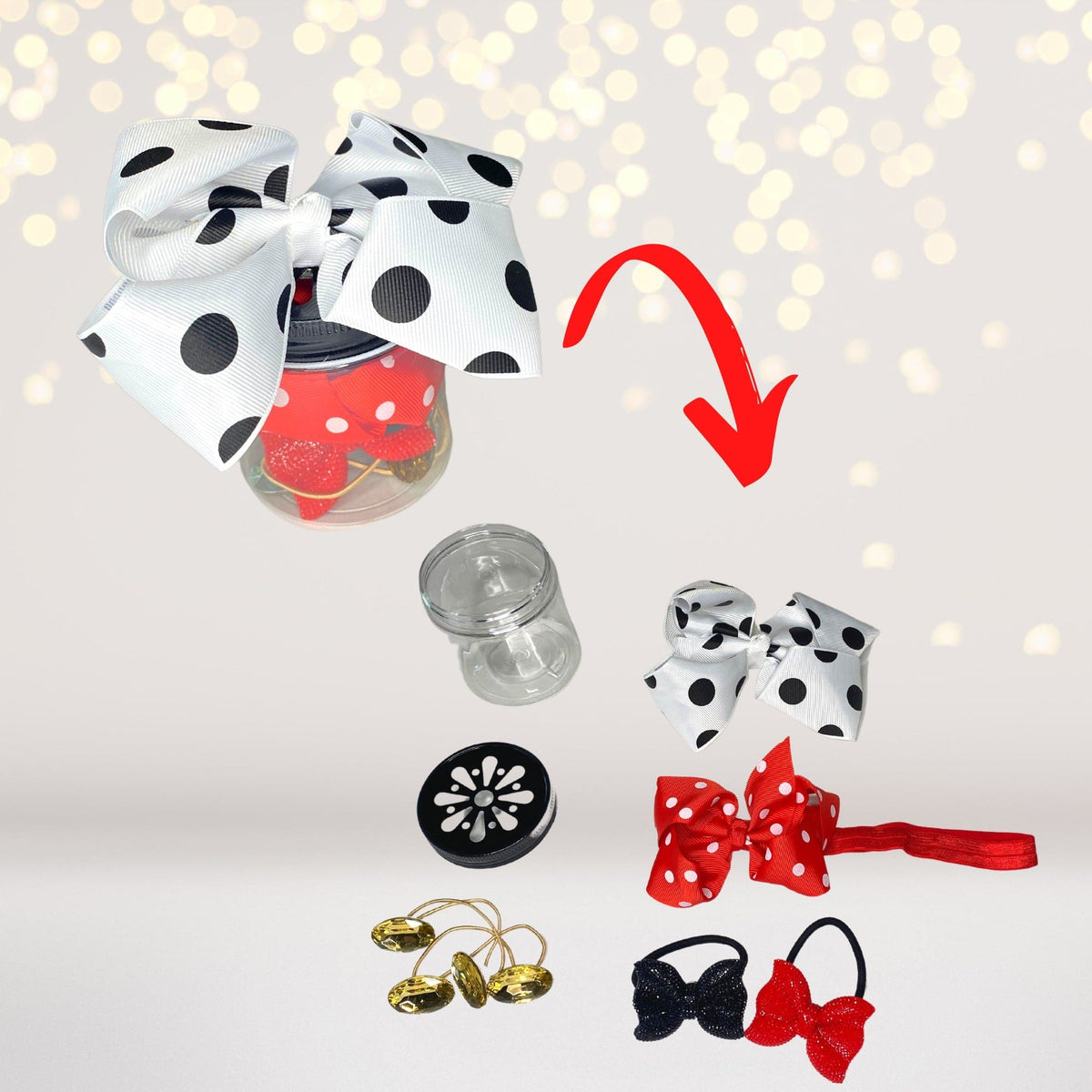 Party Favors - Red Polka Dot Party Jar Favor