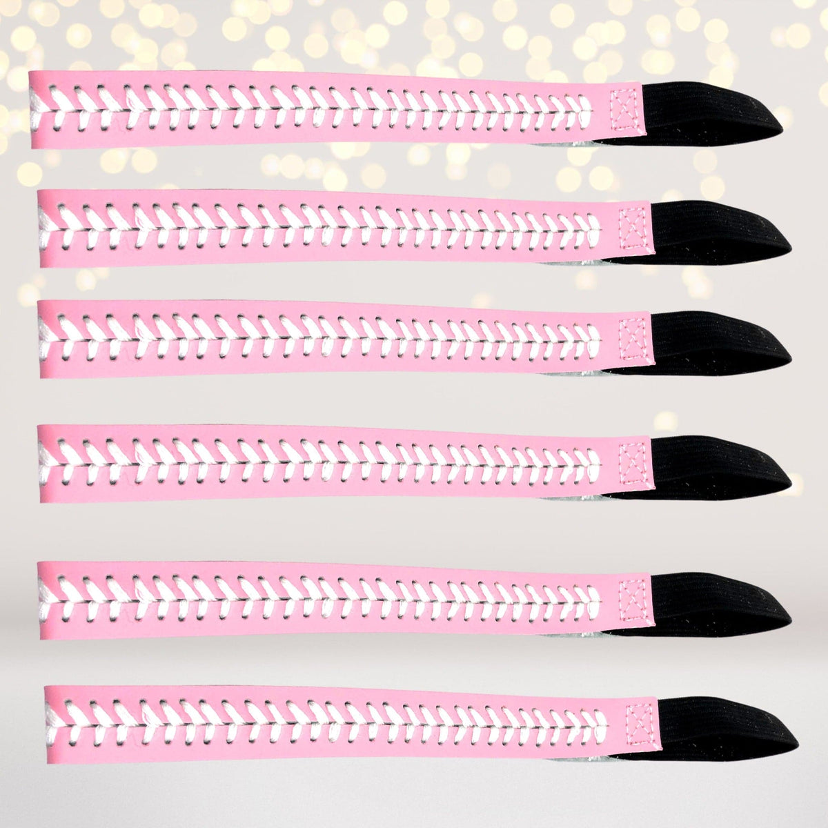 Headband - Pink Softball Stitch Headbands, Pink Baseball Headband