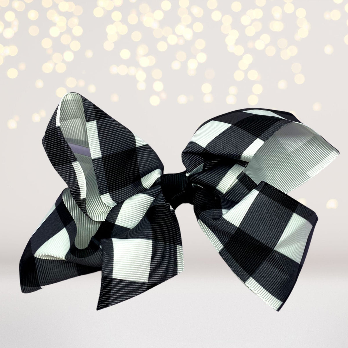 Hair Bow - Plaid Hair Bow, Lumberjack Print Bow, Buffalo Check Hair Bow