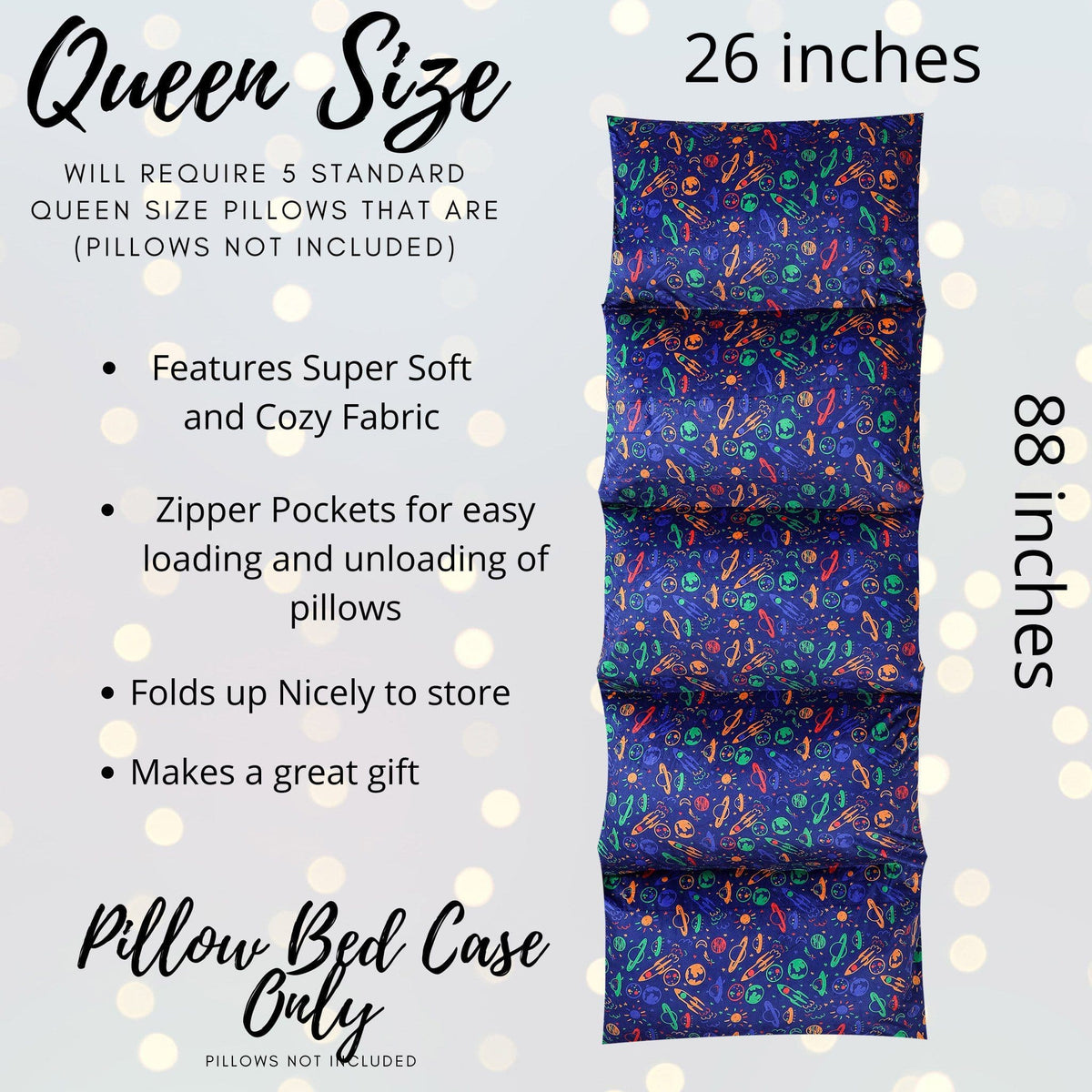Home & Living - Planets, Outer-Space, Astronaut, Pillow Bed Case, Floor Lounger Gift