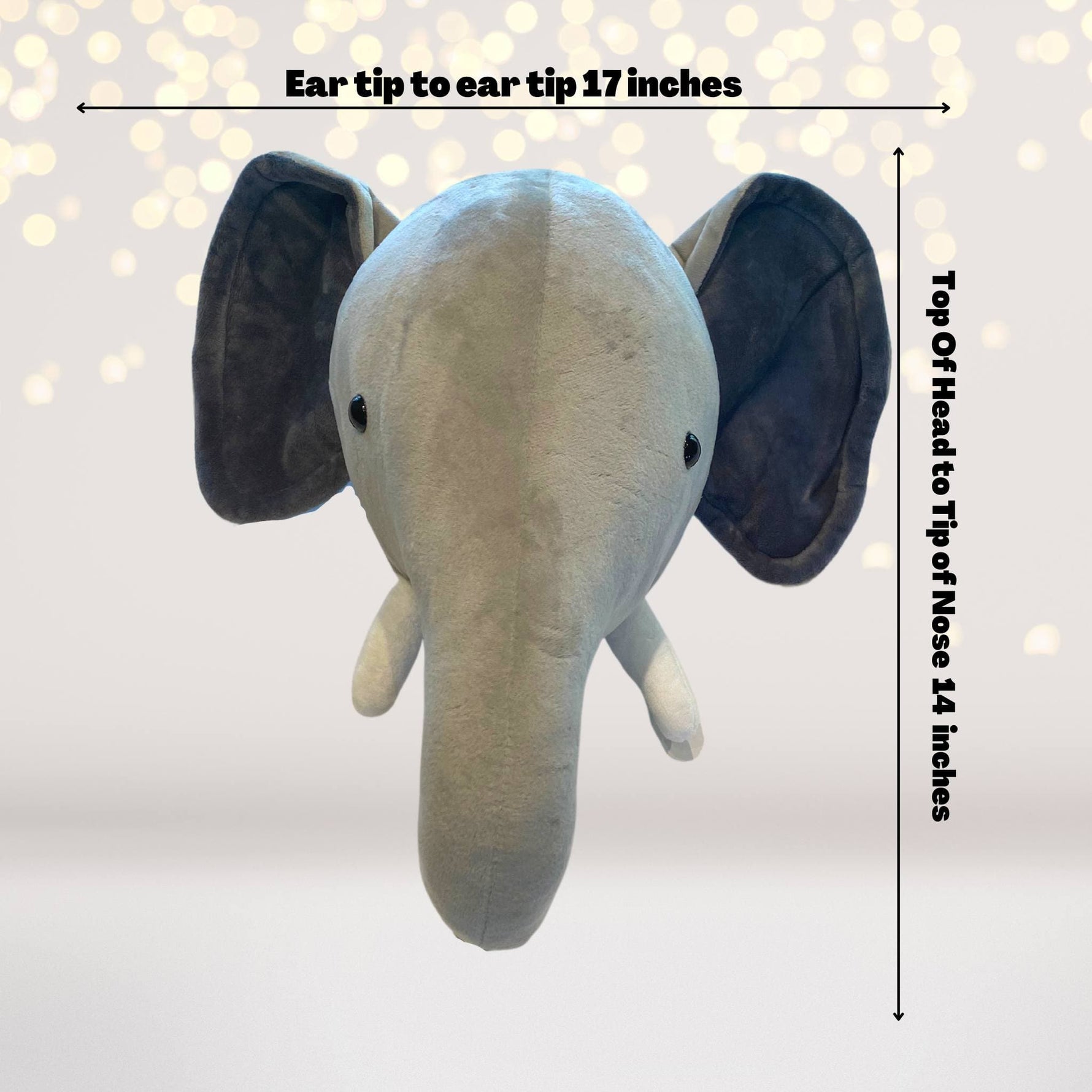 Amazon Plush Elephant Head Wall Mount Nursery Decor Toy Animal