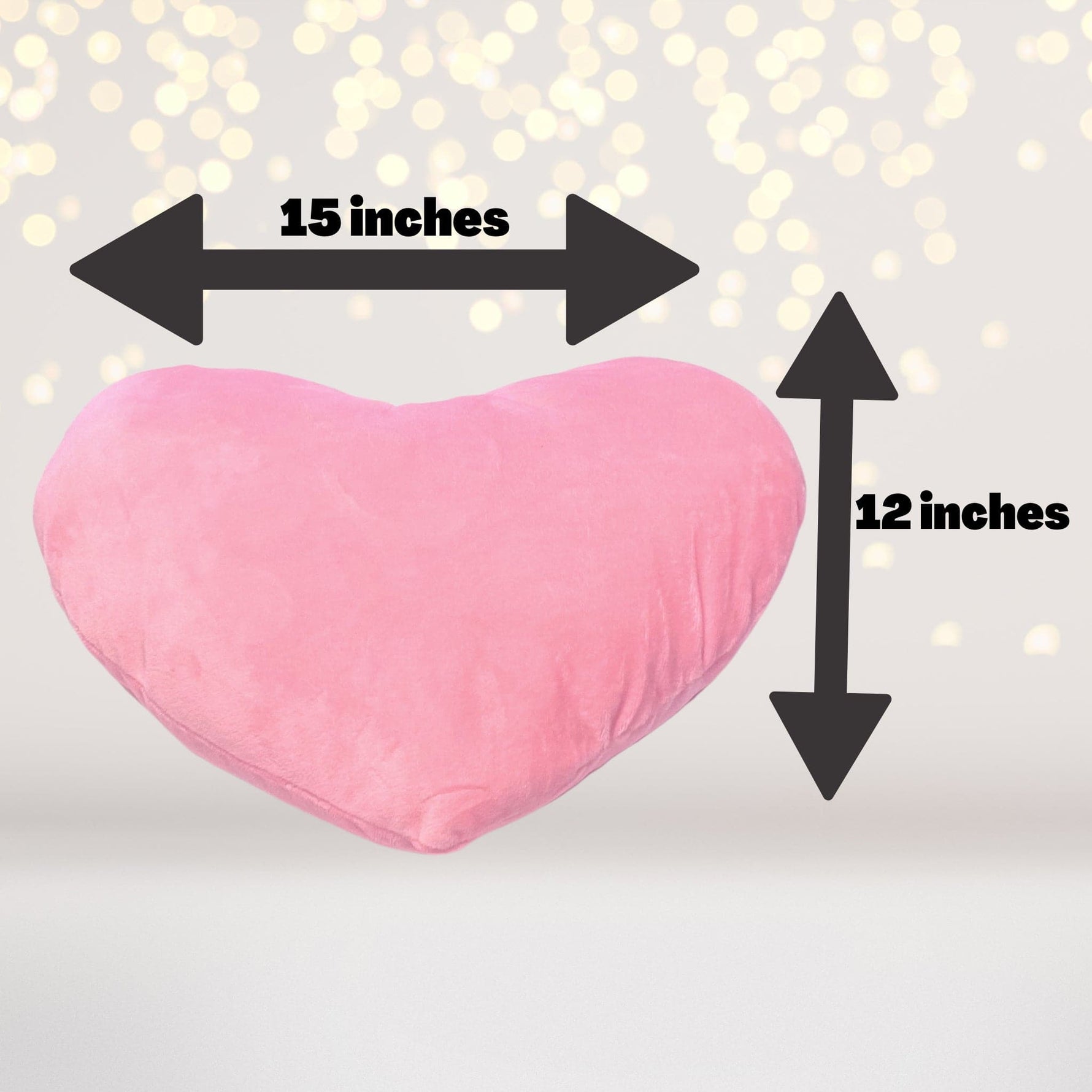 Plush Pillow Toy - Plush Heart Pillow Throw Pillow For Sleepovers- measurements