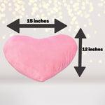 Plush Pillow Toy - Plush Heart Pillow Throw Pillow For Sleepovers- measurements