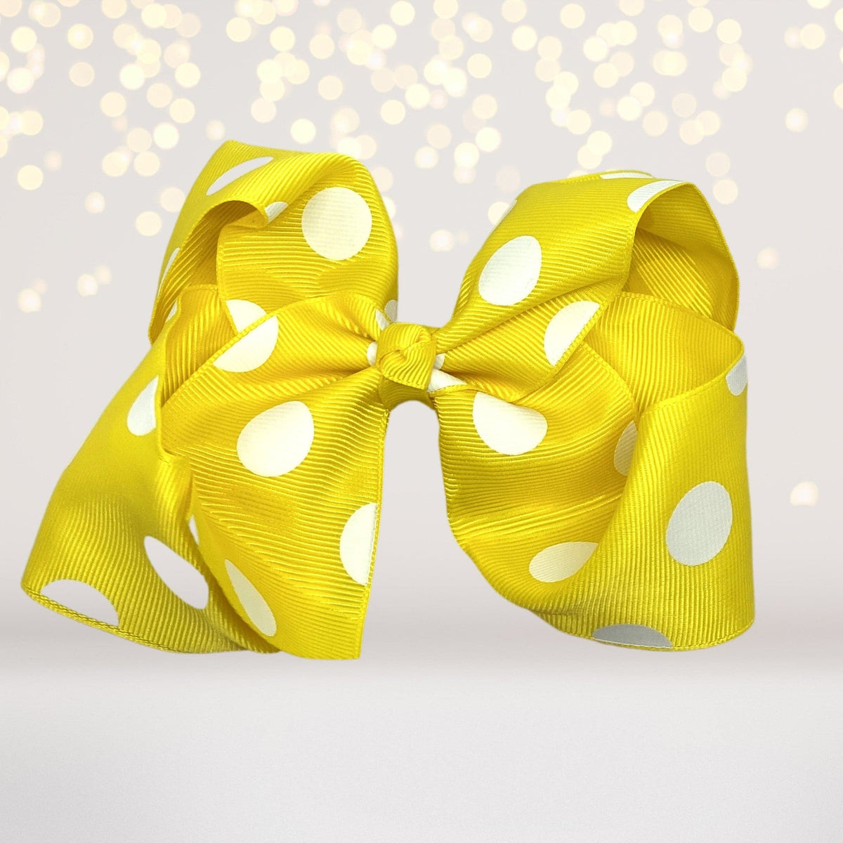 Hair Bow - Polka Dot Hair Bow, 5 Inch Grosgrain Polka Dot Hair Bow For Girls