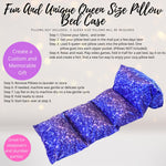 Home & Living - Purple Hearts Glitter Pillow Bed Case, Floor Lounger,  Gift For Kids