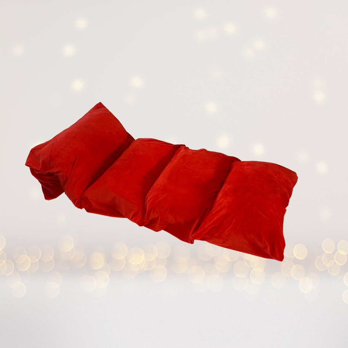 Pillow Bed Floor Lounger - Red Pillow Bed, Pillow Bed Floor Lounger, Glamping