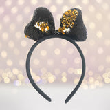 Headband - Reversible Sequin Bow Headband Minnie, Mouse Costume Accessory