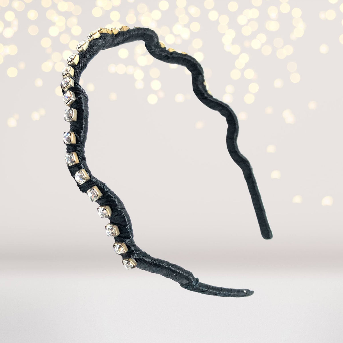 Headband - Rhinestone Zig Zag Ribbon Headband