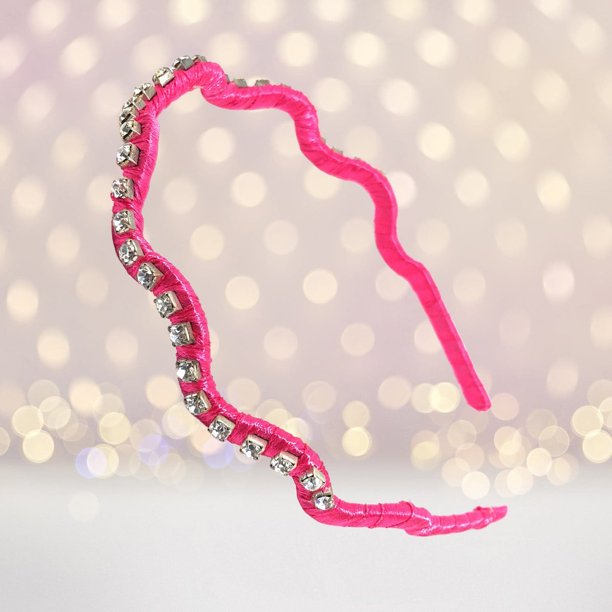 Headband - Rhinestone Zig Zag Ribbon Headband
