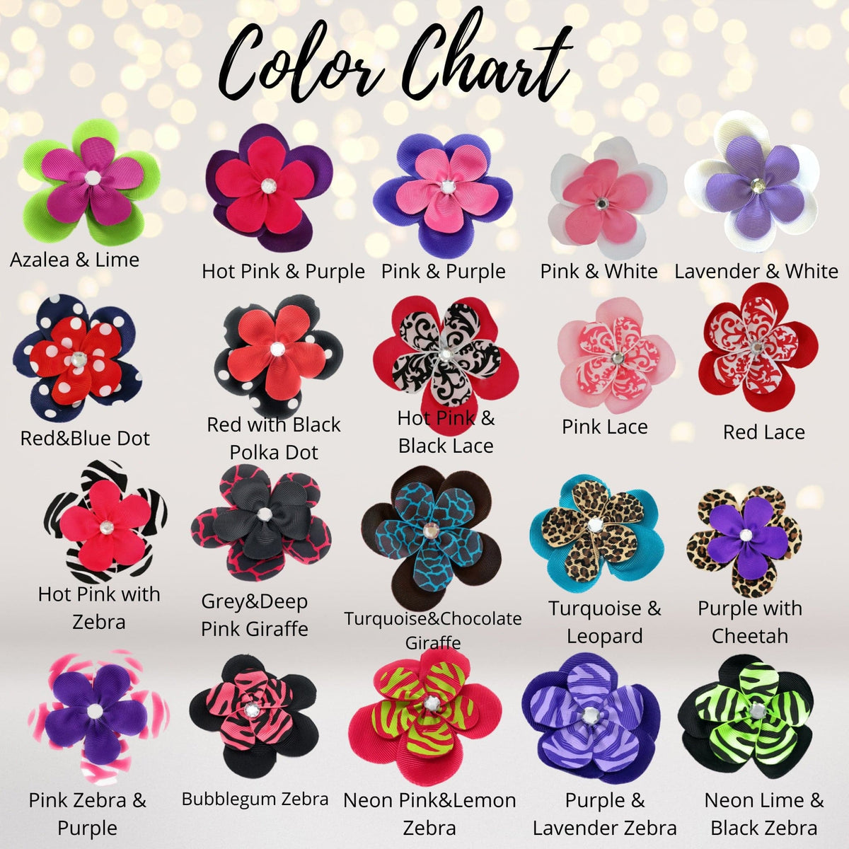 Hair Flower - Ribbon Hair Flowers, Hair Flower Clips For Girls