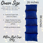Blue pillow bed dimensions in our Sea Turtle Birthday Sleepover Party Supplies kit- party in a box