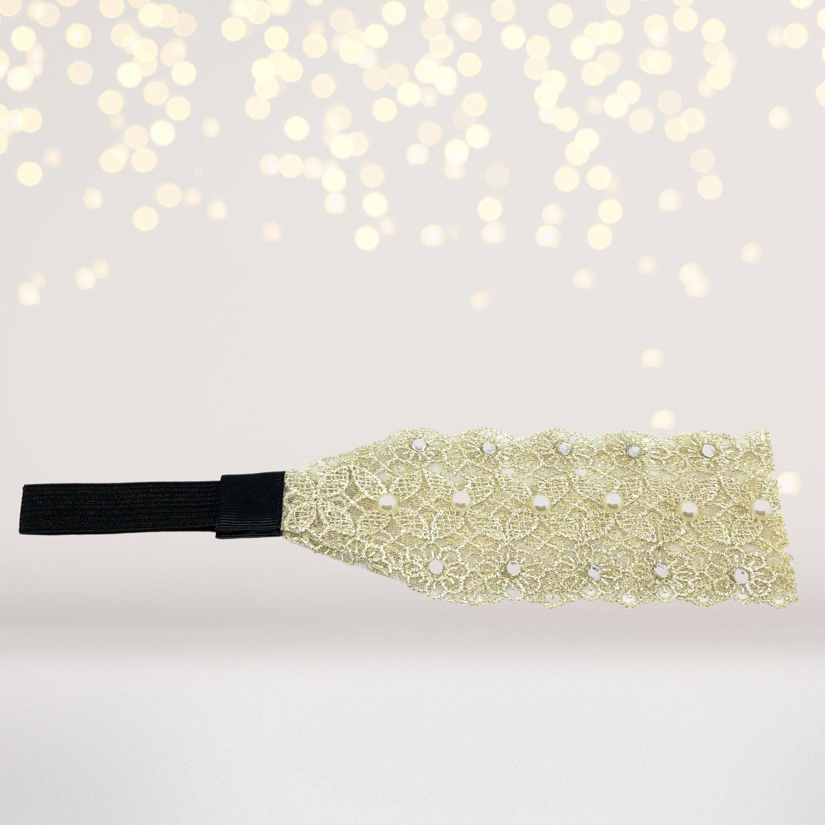Rustic Lace, Pearl and Stone Headband