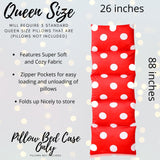 Red and White Polka dot pillow bed floor lounger