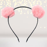 Small Fuzzy Furry Pom Pom Ears Headband