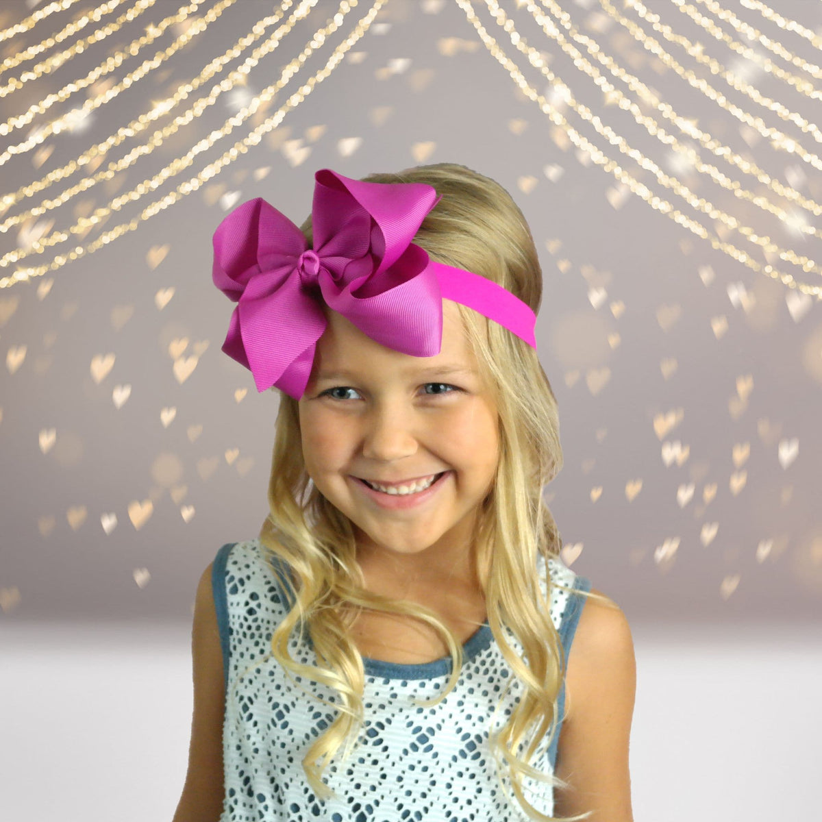Headband - Soft Elastic Bow Headband, Baby Basic Bow Headband