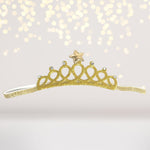 Gold Glitter Crown Headband