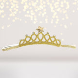 Gold Glitter Crown Headband