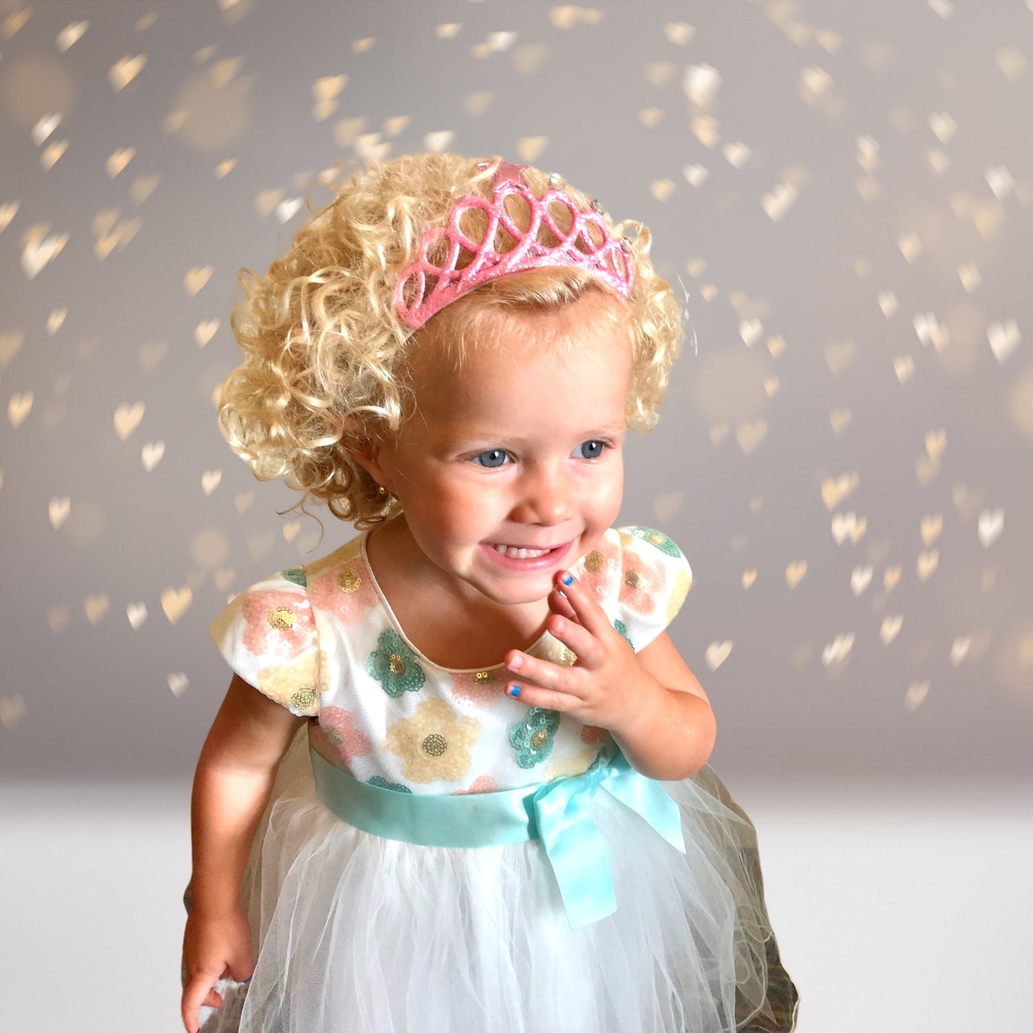 Light Pink Glitter Crown Headband
