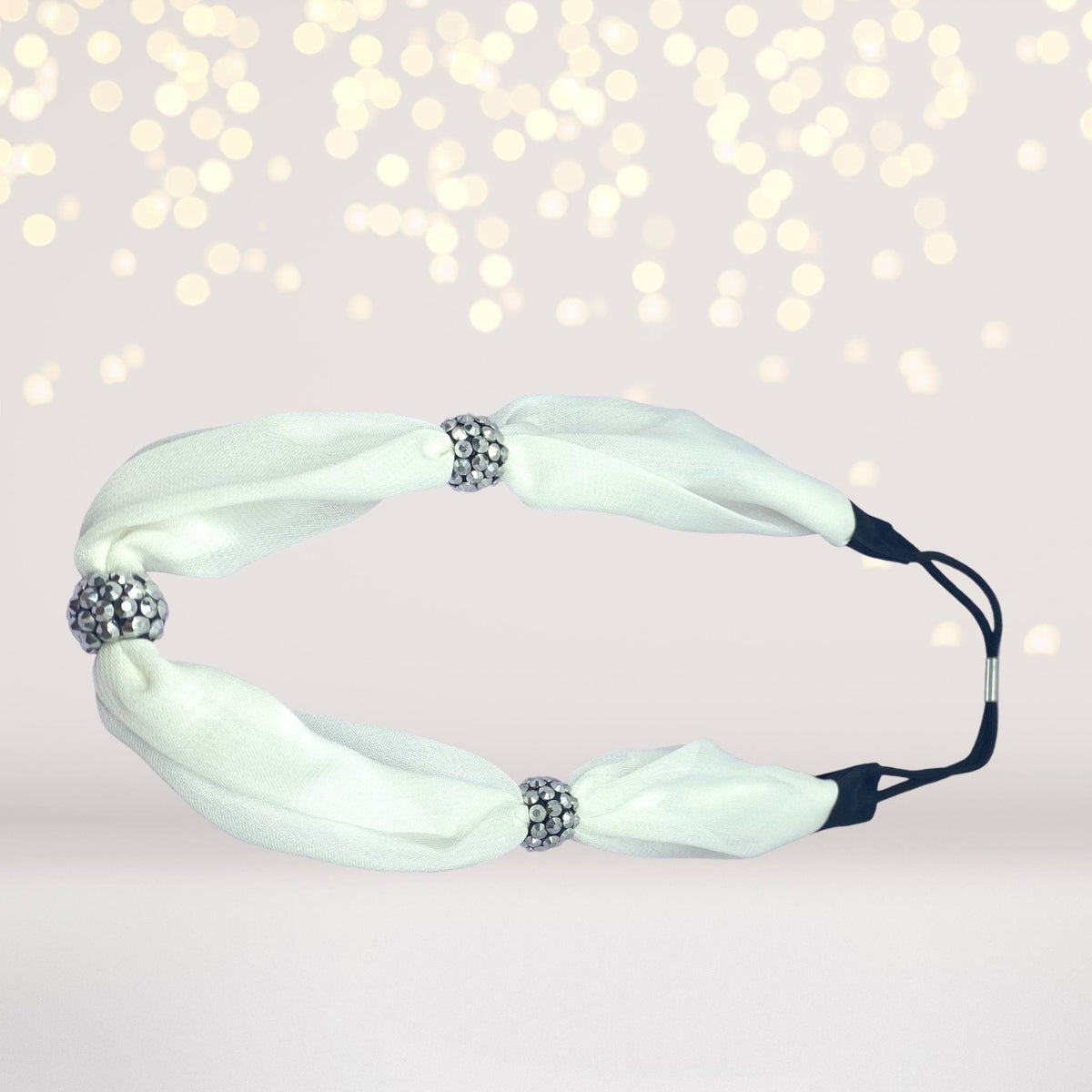 Headband - Sparkle Bead And Scarf Headband, Sparkly Headband