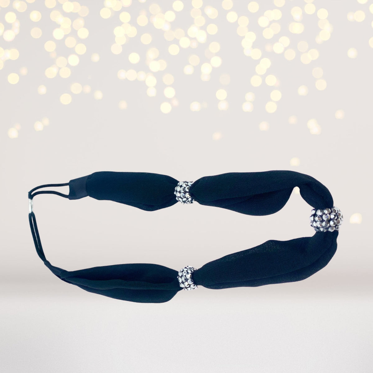 Headband - Sparkle Bead And Scarf Headband, Sparkly Headband