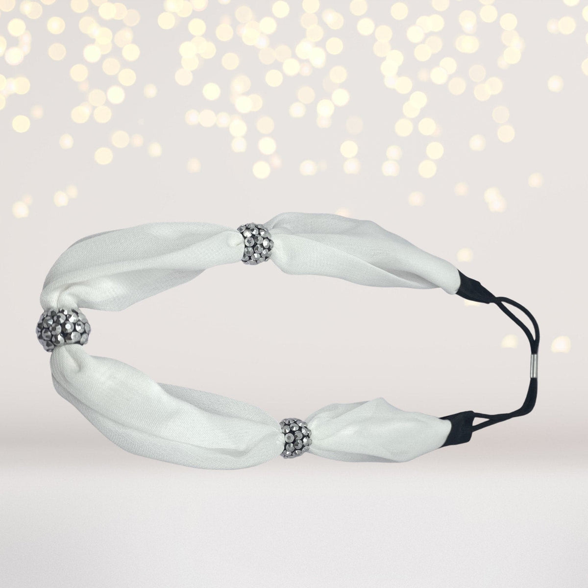 Headband - Sparkle Bead And Scarf Headband, Sparkly Headband