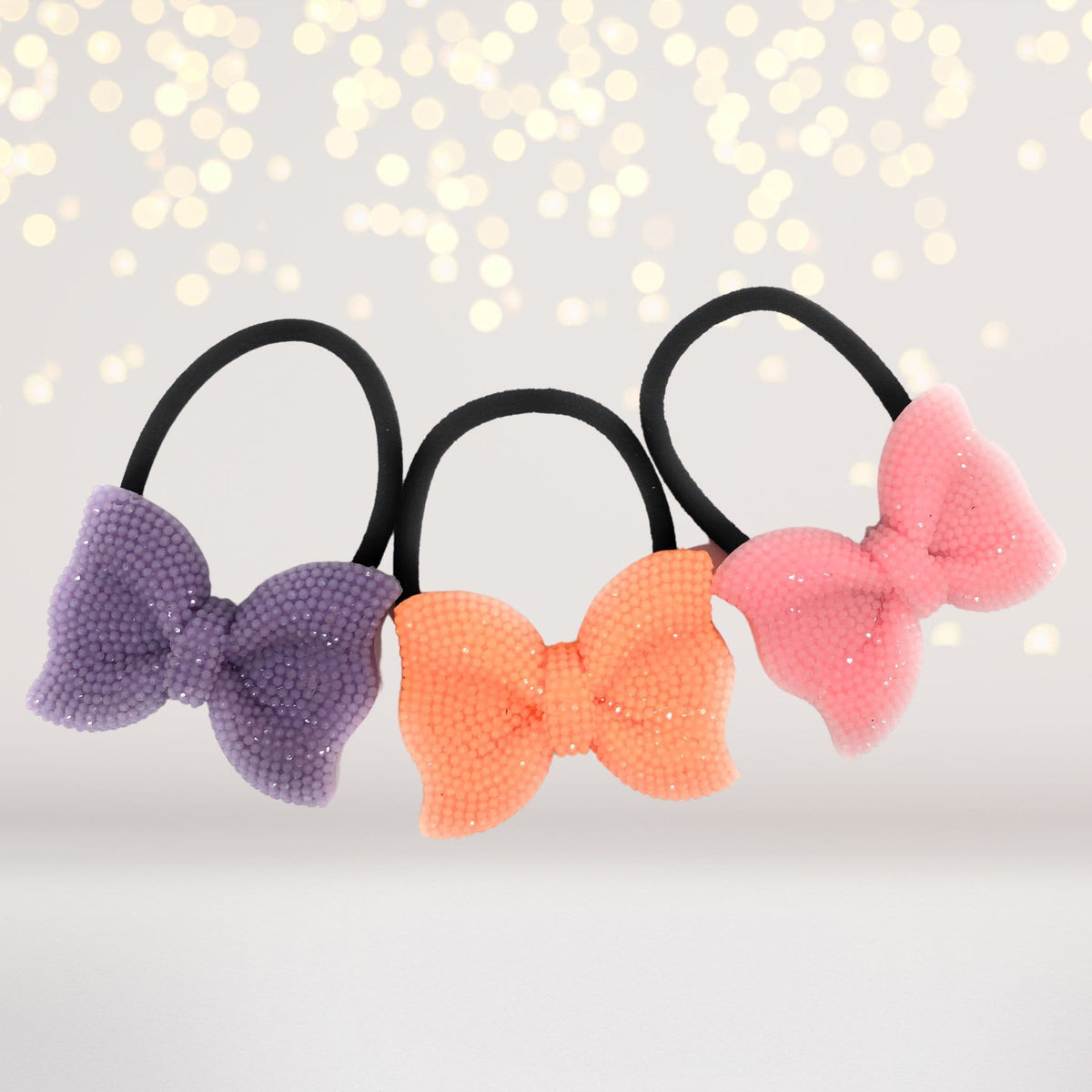 Hairband - Sparkle Bow Hair Tie, Sparkly Bow Hair Elastic