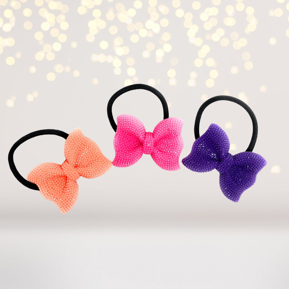 Hairband - Sparkle Bow Hair Tie, Sparkly Bow Hair Elastic