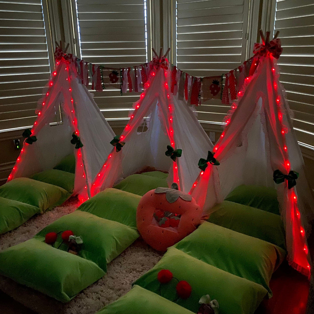 Strawberry Themed Party, Sleepover Birthday Party Supplies Kit