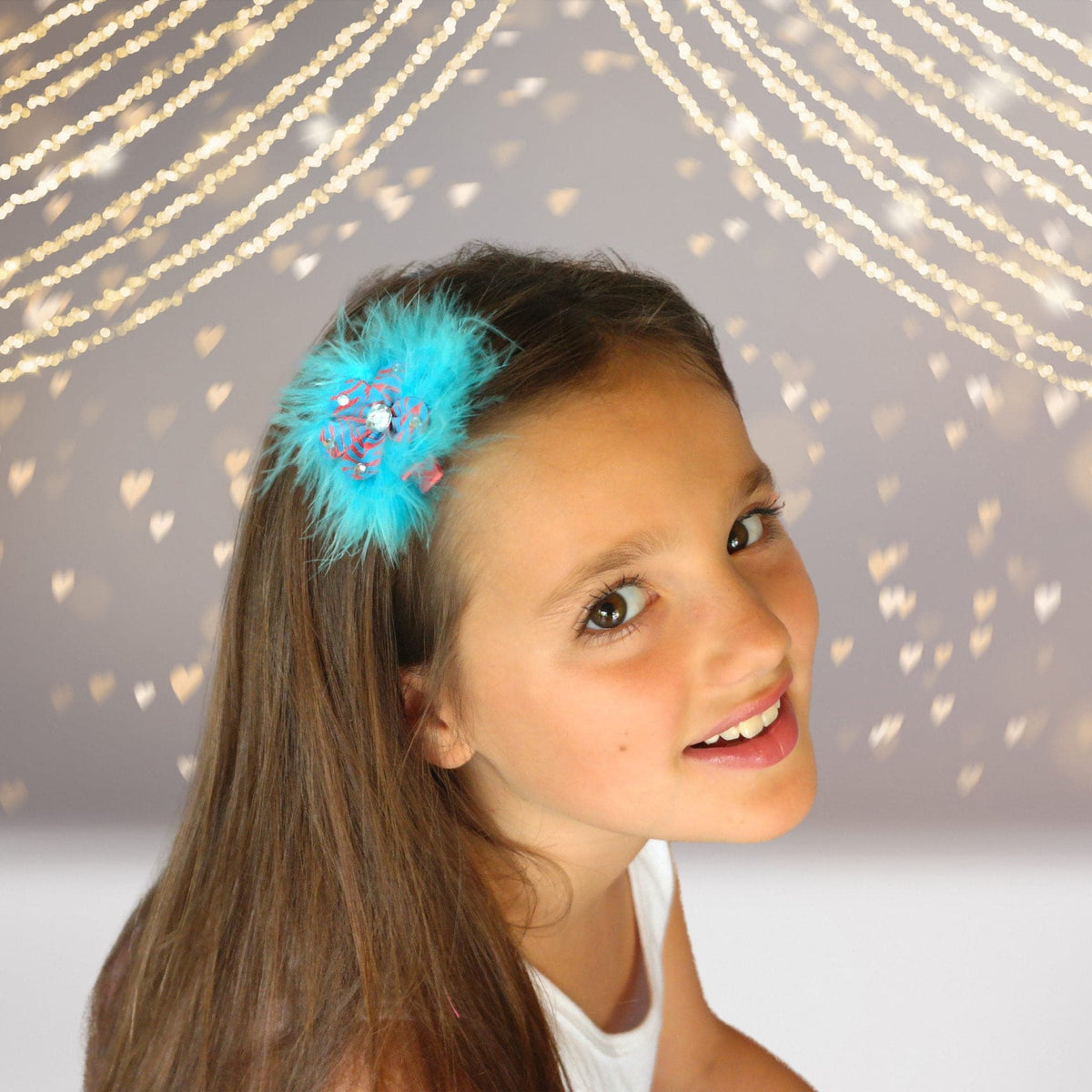 Hair Flower - Sweet And Sassy Marabou Flower Hair Clips