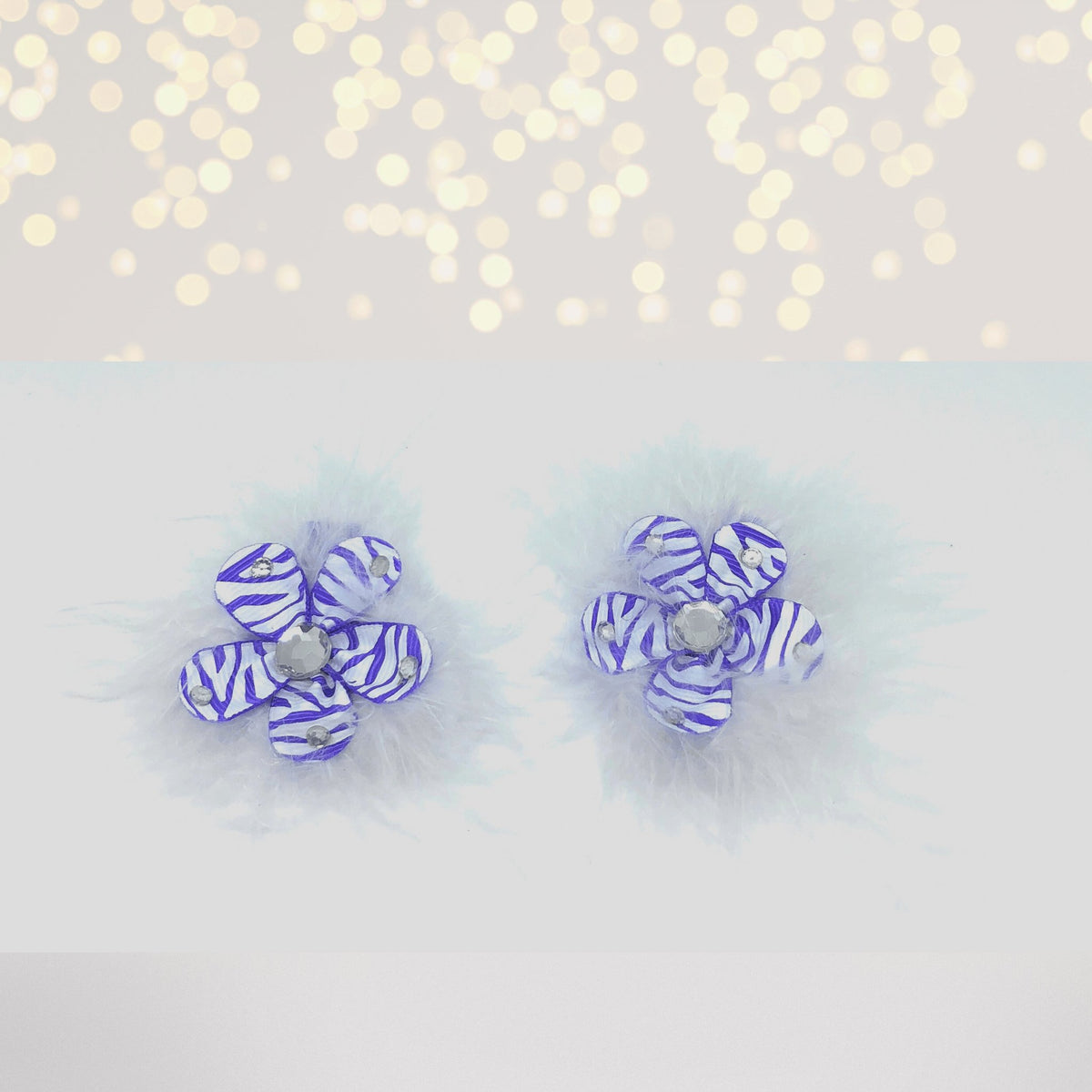 Hair Flower - Sweet And Sassy Marabou Flower Hair Clips
