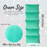 Turquoise Minky Dot Pillow Bed Case, Floor Longer
