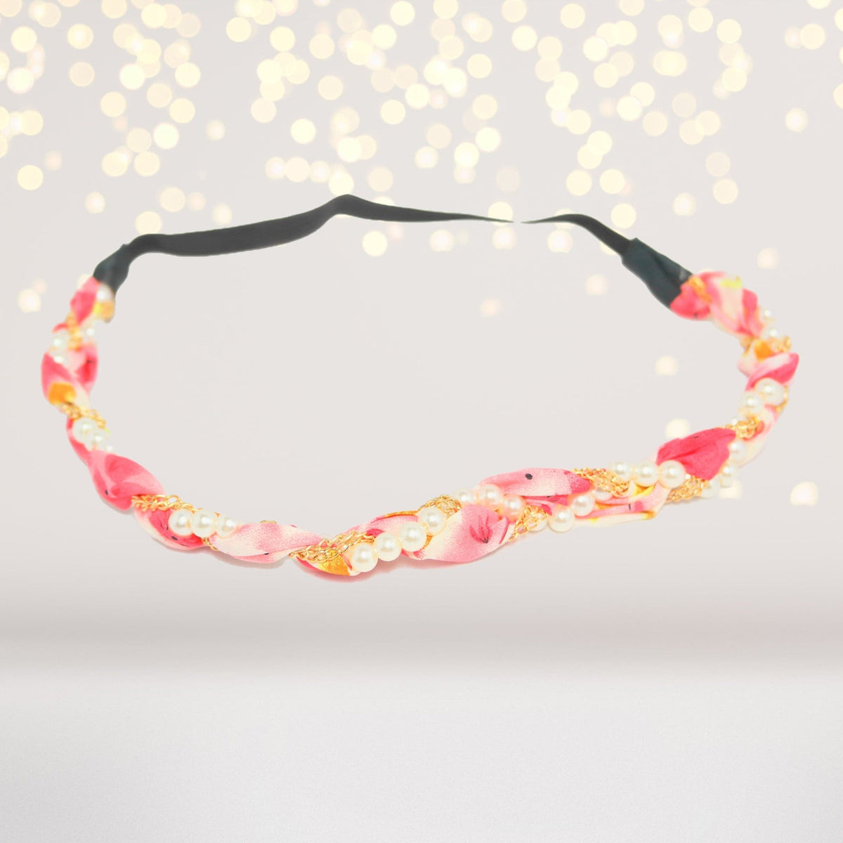 Headband - Twisted Pearl And Scarf Headband