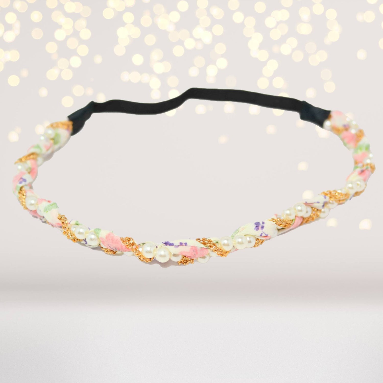 Twisted Pearl and Scarf Headband