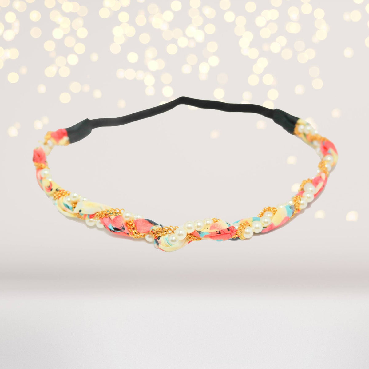 Headband - Twisted Pearl And Scarf Headband
