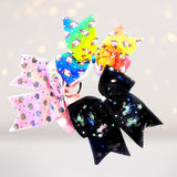 Hairbow - Unicorn Cheer Hair Pony, Cheerleading Unicorn Hair Bow, Unicorn Gift Bow