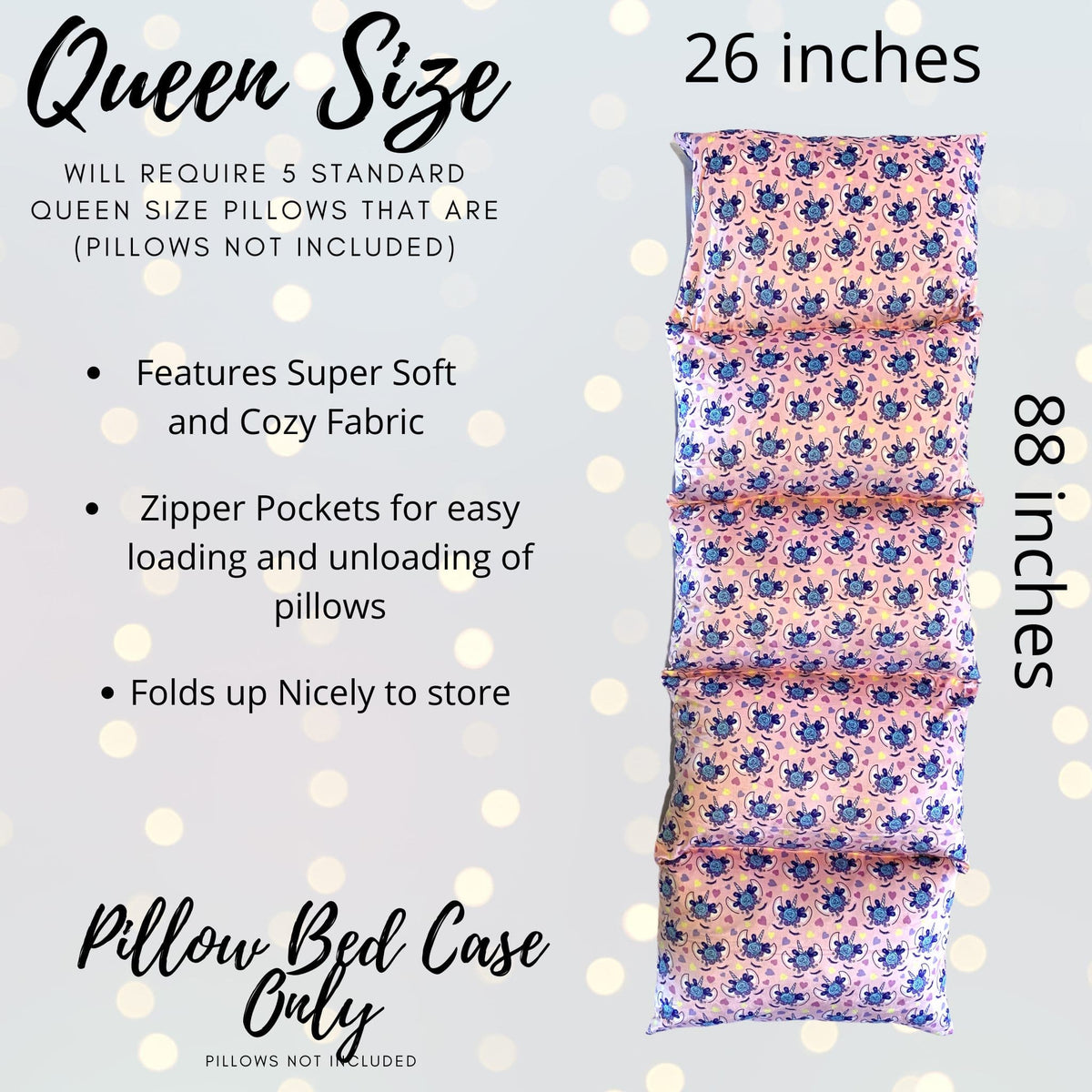 Home & Living - Unicorn Eyelashes Pillow Bed Case, Floor Lounger Holiday Gift For Unicorn Loving Girls