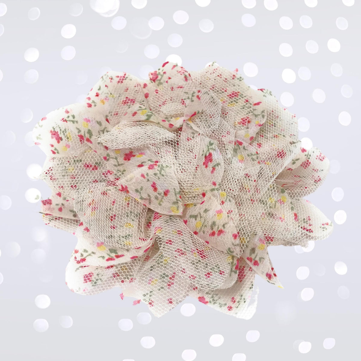 Hair Flower - Vintage Tulle Hair Flower Clips