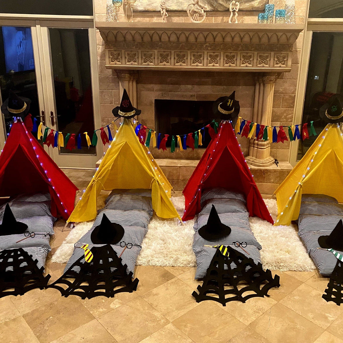 Party Bundle - Wizard Teepee Tent Party Set, Wizard Tee Pee Sleepover Party Set, Wizard Slumber Party Set